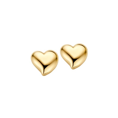 Billede af Spirit Icons Heart ørestikker 14 karat guld  