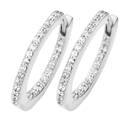 Billede af Spirit Icons creol PASSION stor sølv  cz