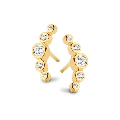 Billede af Spirit Icons ørestik Temptation forgyldt sølv cz