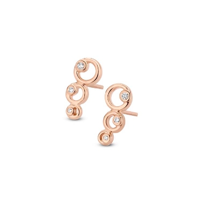 Billede af Spirit Icons "Infinity" ørestikker rosaforgyldt sølv cz