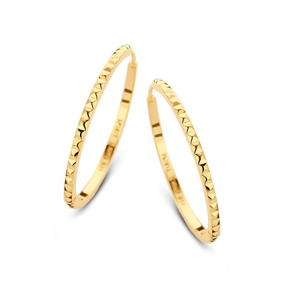 Billede af Spirit Icons "Peak" creol (L) forgyldt sølv