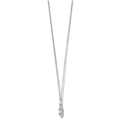 Billede af Spirit Icons Vida halskæde 14 karat guld hvg.med 0,11 ct. w/vs 45 cm.  