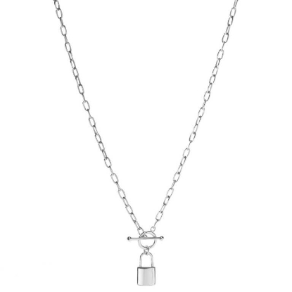 Billede af Aqua Dulce Lock Love halskæde sølv (42 + 3 cm)