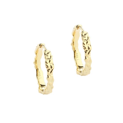 Billede af Aqua Dulce New Mila øreringe forgyldt sølv (20 mm)