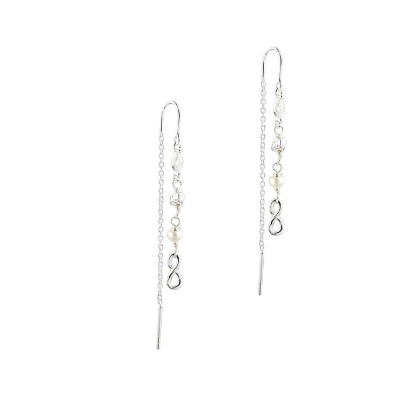 Billede af Aqua Dulce White Garden øreringe sølv m. cz + fvp