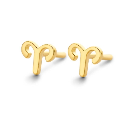 Billede af Spirit Icons ørestik Vædderen stjernetegn sølv forgyldt 