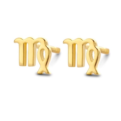 Billede af Spirit Icons stjernetegn ørestikker "Jomfru" sølv forg