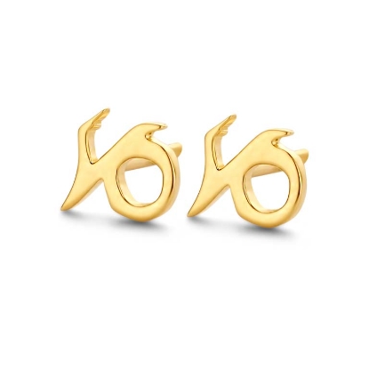 Billede af Spirit Icons ørestik Stenbukken stjernetegn sølv forgyldt 