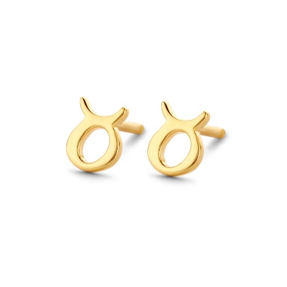 Billede af Spirit Icons ørestik Tyren stjernetegn sølv forgyldt 