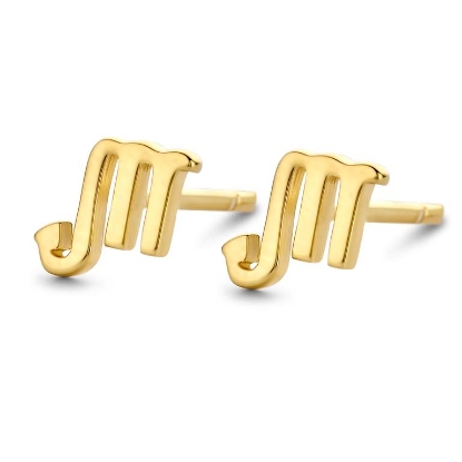 Billede af Spirit Icons ørestik Skorpionen stjernetegn sølv forgyldt 