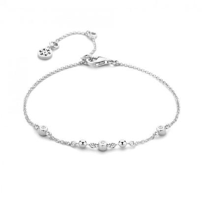 Billede af Spirit Icons Soul armbånd sølv m. cz 17+4 cm