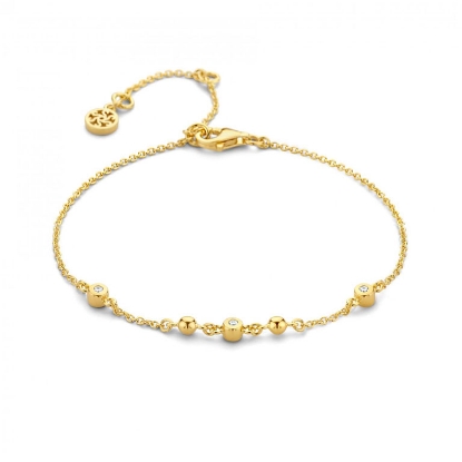 Billede af Spirit Icons Soul armbånd forgyldt sølv m. cz 17+4 cm