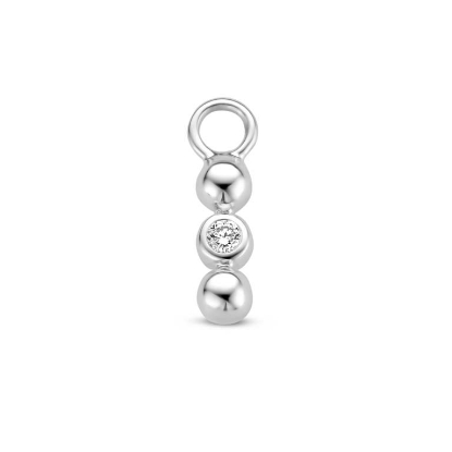 Billede af Spirit Icons Mala Drop vedhæng til hoops 14 karat hvidguld med 0,02 ct. w/vs.