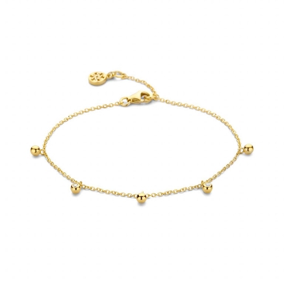Billede af Spirit Icons Sway armbånd 14 karat guld med 0,04 ct. w/vs 17-19 cm.  