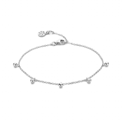 Billede af Spirit Icons Sway armbånd 14 karat hvidguld med 0,04 ct. w/vs 17-19 cm.  