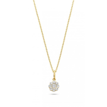 Billede af Spirit Icons Vanity halskæde 14 karat guld med 0,34 ct. w/vs pavé 42-45 cm.  