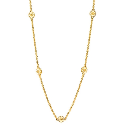 Billede af Lund of Copenhagen Marguerit Collie forgyldt sølv 5x7,5mm (45 cm)