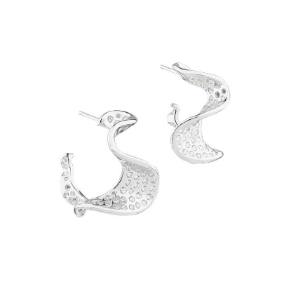 Billede af *Aqua Dulce Darling Rhumba øreringe sølv m. cz (25 mm)