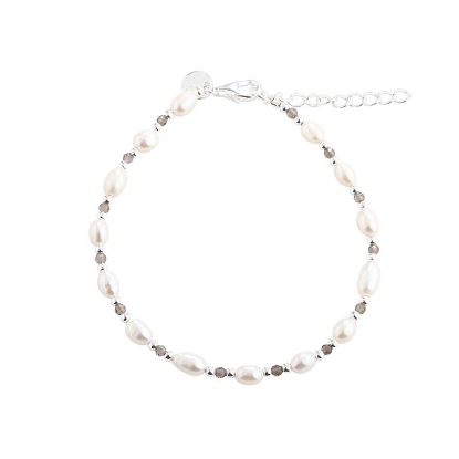 Billede af Aqua Dulce Coast Smokey armbånd sølv m. fvp (17 + 3 cm)