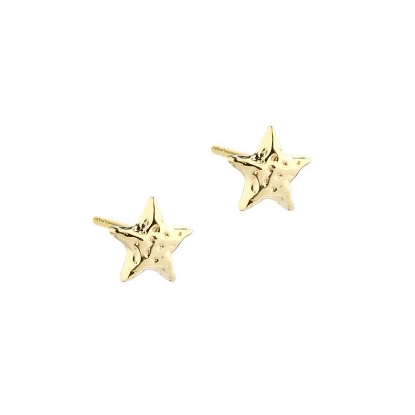Billede af Aqua Dulce Astra Star øreringe forgyldt sølv