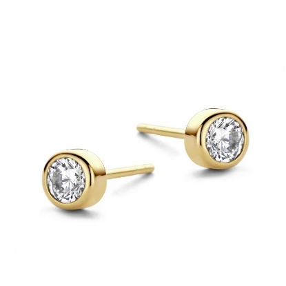 Billede af Spirit Icons Vega ørestikker forgyldt sølv m. cz