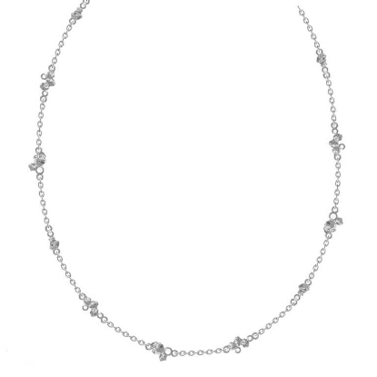 Billede af Aqua Dulce Darling Rock halskæde sølv m. cz (42 + 3 cm)