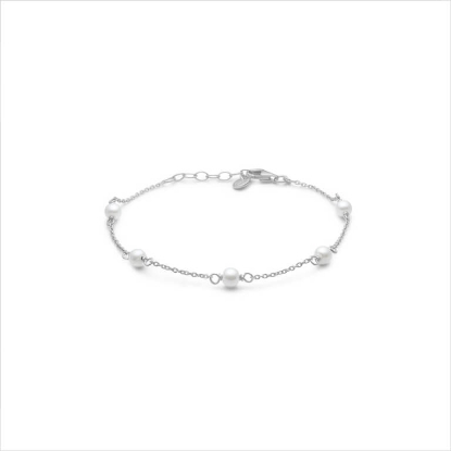 Billede af Studio Z "Shore" armbånd sølv m. fvp (16-18,5 cm)