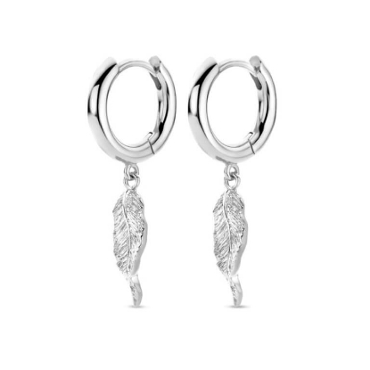 Billede af Spirit Icons Fall Hoop øreringe sølv