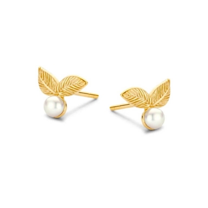 Billede af Spirit Icons Floria øreringe forgyldt sølv m. fvp