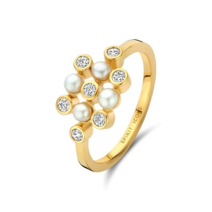 Billede af *Spirit Icons Alison ring forgyldt sølv m. fvp + cz (str. 50)