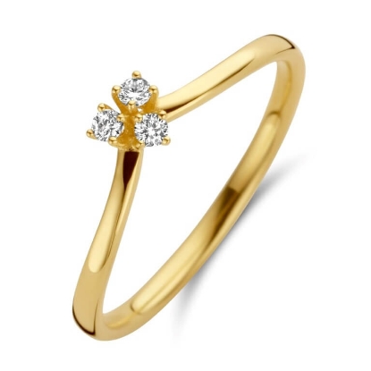 Billede af Spirit Icons Juliet Small ring 14 karat guld m. 0,09 ct. w/vs (str. 48-60)
