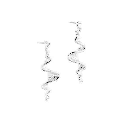 Billede af *Aqua Dulce Darling Rhumba Long øreringe sølv m. cz