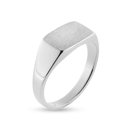 Billede af Herrering massiv lukket bund 925s.