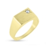 Billede af Herrering m. lukket bund syn. sten 3 mm. 8 kt.