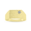 Billede af Herrering m. lukket bund syn. sten 3 mm. 14 kt.