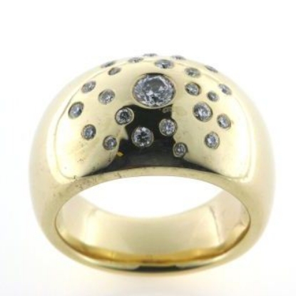 Billede af Båndring med 25 brillianter14 kt. 