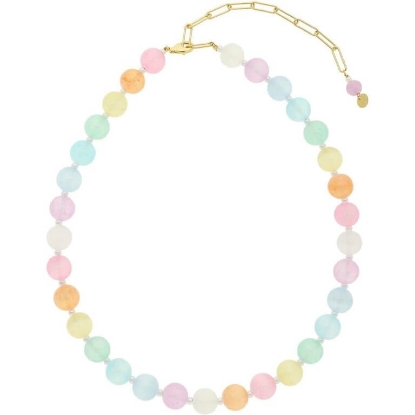 Billede af Nuni Copenhagen Jasmin Multi halskæde forgyldt sølv m. perler (40+10 cm)