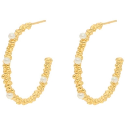 Billede af Nuni Copenhagen Gloria-Large øreringe forgyldt sølv m. fvp