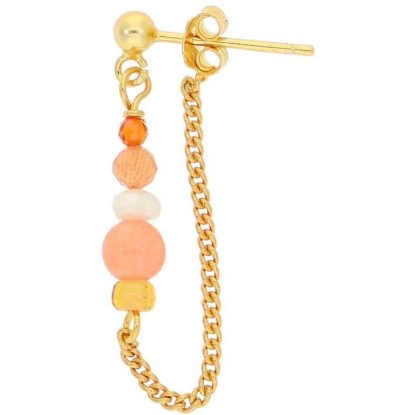 Billede af Nuni Copenhagen Melody Orange ørering forgyldt sølv m. cz (1 STK.)