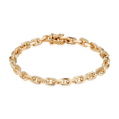 Billede af Armbånd anker facet 8kt t 1,70/br 5,0mm 21cm (kasselås)