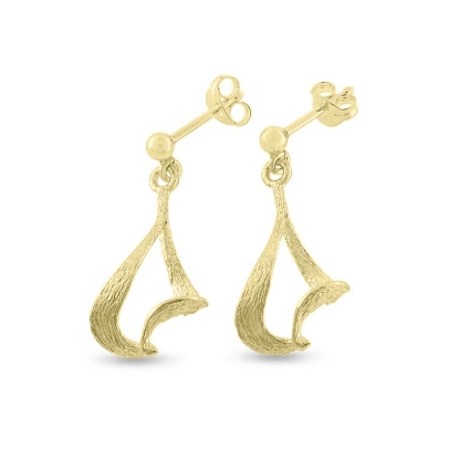 Billede af Ørehængere snoet spiral, 25 mm. 8 kt.