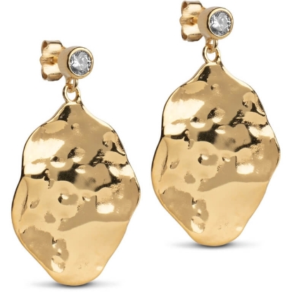 Billede af *ENAMEL Copenhagen Marissa øreringe forgyldt sølv