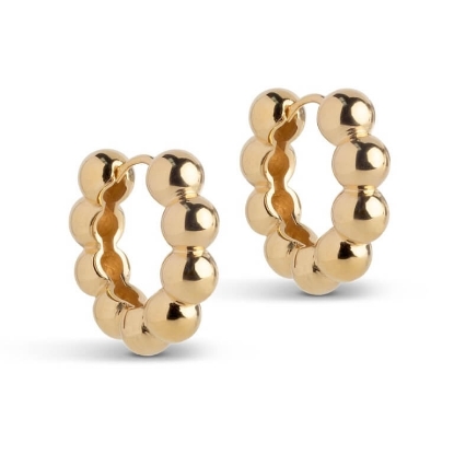 Billede af *ENAMEL Copenhagen Ball Chunky øreringe forgyldt sølv