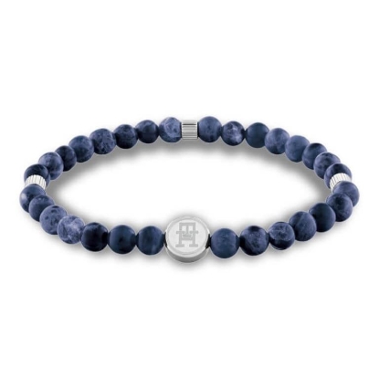 Billede af Tommy Hilfiger TH85 Beads armbånd med blå perler stål (18,5 cm)
