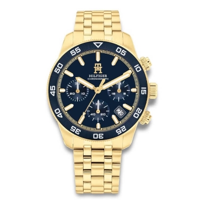 Billede af Tommy Hilfiger TH85 Chrono herreur stål gulddoublé 41mm 5bar
