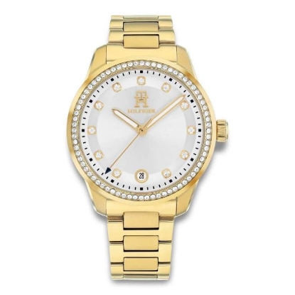 Billede af Tommy Hilfiger TH85 Crystals dameur stål gulddoublé 36mm 5bar
