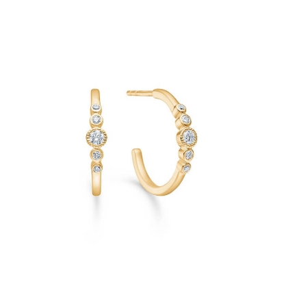 Billede af Mads Z "Diamond Poetry" øreringe 14 kt. guld m. 0,21 ct. W/SI brillanter