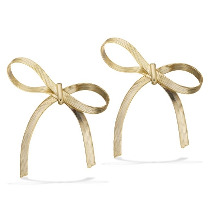 Billede af Øreringe sløjfe sølv fg.