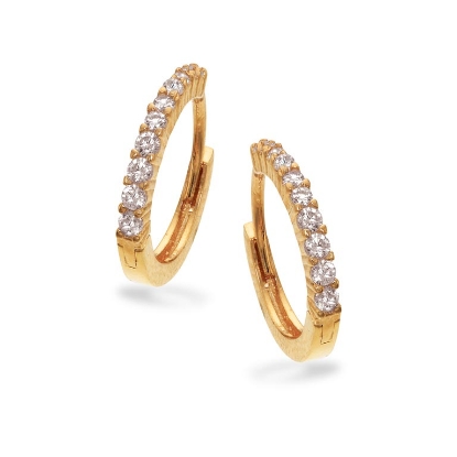 Billede af Creoler syn.zir. 1,5 x 13 mm. 8 kt.