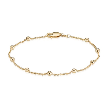 Billede af Armlænke rund anker kugler 8 kt.